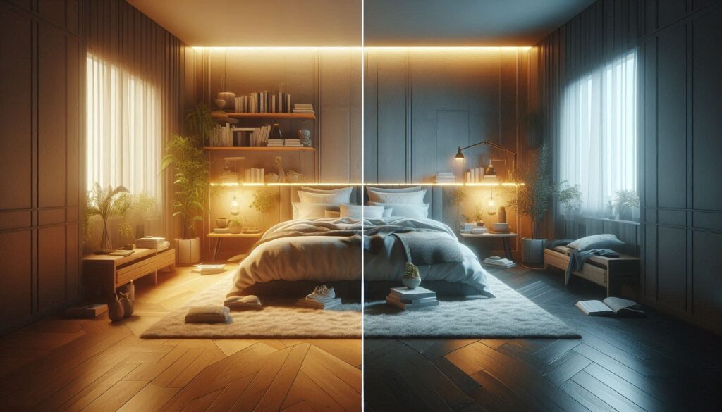 Comparatif teinte chaude et froide