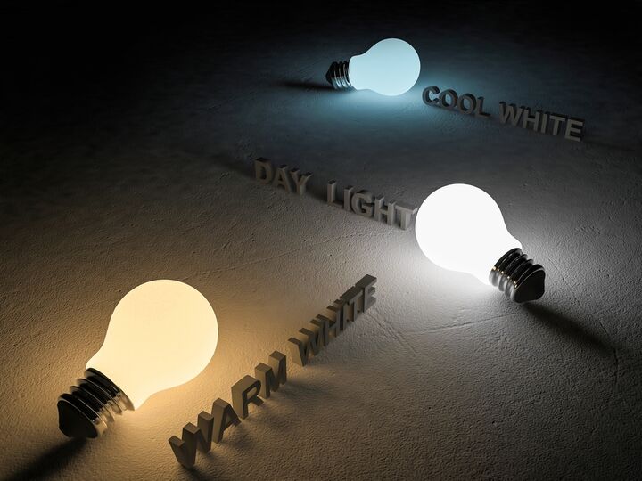 différences de teintes de lumière